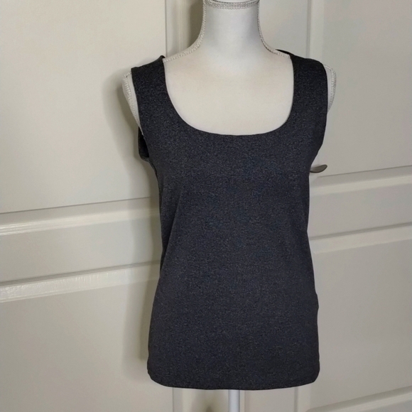 Zara W/B collection gray slub fleck size Large sleeveless super soft tank - Picture 1 of 9